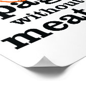 私は肉汁食べを抜いてスパゲッティを食べない ポスター (角)