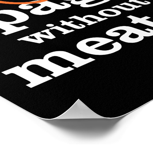 私は肉汁食べを抜いてスパゲッティを食べない ポスター (角)