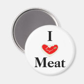 私は肉磁石が大好き マグネット (正面/裏面)