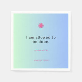 「私は肯定ナプキドーピングンスの許可を受ける」✨ スタンダードカクテルナプキン