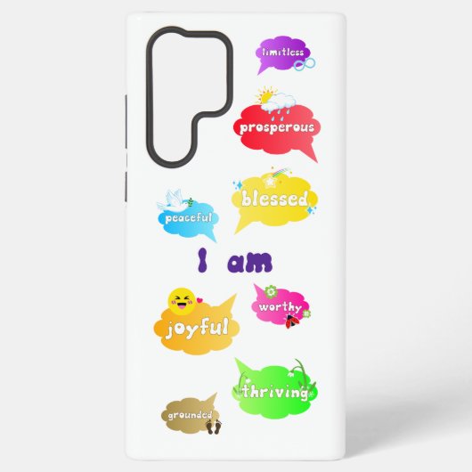 私は肯定前向きの言葉は自己愛 SAMSUNG GALAXYケース (裏面)
