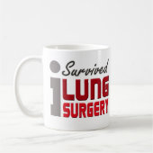 私は肺外科マグを生き延びました コーヒーマグカップ (左)