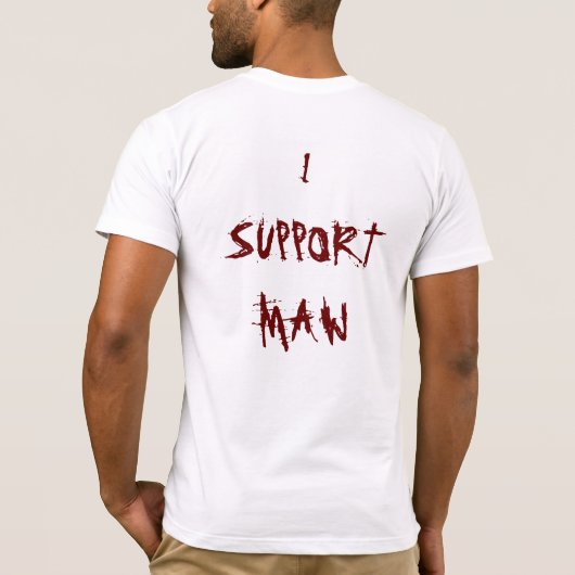 私は胃のワイシャツを支えます Tシャツ (裏面)
