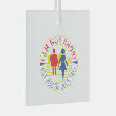 私は背が低くなくあなたは背が高い ガラスオーナメント (正面右)