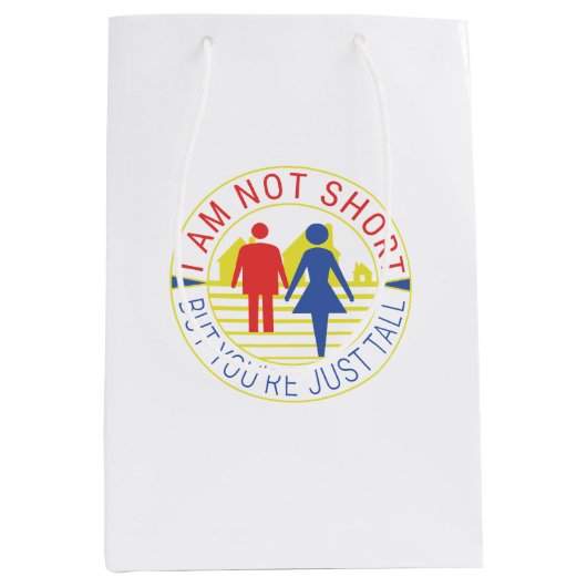 私は背が低くなくあなたは背が高い ミディアムペーパーバッグ (正面)