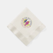 私は背が低くなくあなたは背が高い 縁ありカクテルナプキン (角)