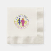 私は背が低くなくあなたは背が高い 縁ありカクテルナプキン (正面)