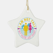 私は背が高くないが、あなたは短い セラミックオーナメント (右)