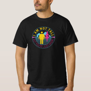 私は背が高くないが、あなたは短い Tシャツ