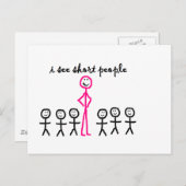 私は背の低い人を見る ポストカード (正面/裏面)