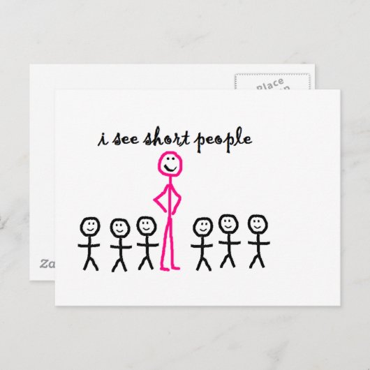 私は背の低い人を見る ポストカード (正面/裏面)