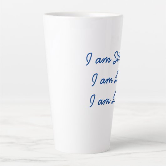 私は背の高いマグカップだ カフェラテマグ (正面)