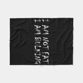 私は脂肪ではない私は膨らんでいるフィットネスボディビルM S フリースブランケット (正面(横))