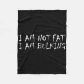 私は脂肪ではない私は膨らんでいるフィットネスボディビルM S フリースブランケット (正面)