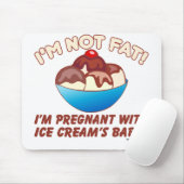 私は脂肪質ではないです! 私はアイスクリームのベビーを妊娠しています! マウスパッド (マウス)