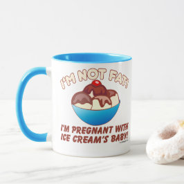 私は脂肪質ではないです! 私はアイスクリームのベビーを妊娠しています! マグカップ