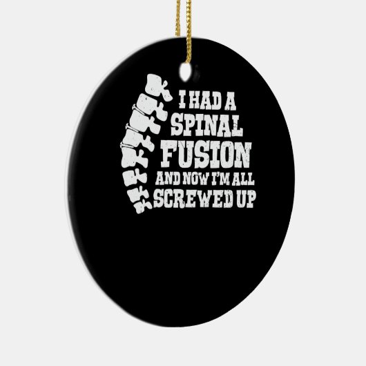 私は脊椎手術で脊椎融合を起こした セラミックオーナメント (右)