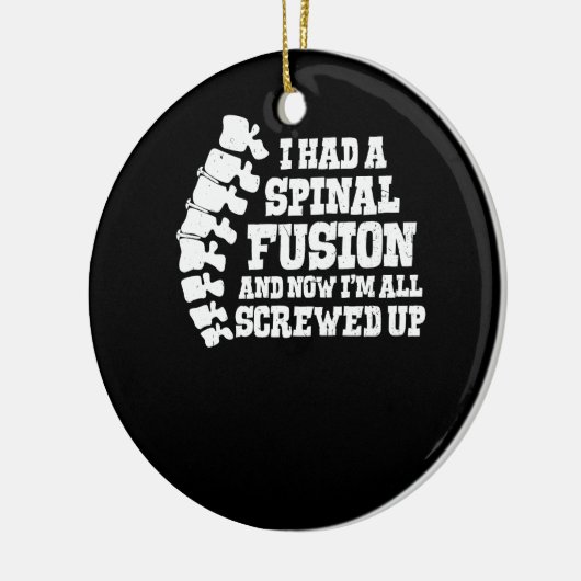 私は脊椎手術で脊椎融合を起こした セラミックオーナメント (左)