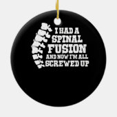 私は脊椎手術で脊椎融合を起こした セラミックオーナメント (裏面)