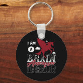私は脳動脈瘤戦士認識度サポートグラ キーホルダー (正面)