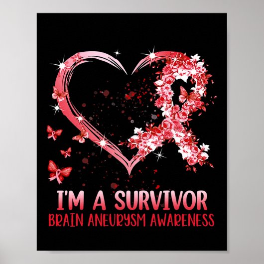 私は脳動脈瘤戦士認識度サポートグラ ポスター (正面)