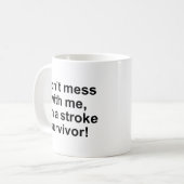 私は脳卒中の生き残りだ!コーヒー コーヒーマグカップ (正面左)