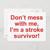 私は脳卒中の生き残りだ! ポストカード (正面/裏面)
