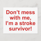 私は脳卒中の生き残りだ! ポストカード (正面)