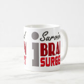 私は脳外科手術のマグを生き延びました コーヒーマグカップ (正面右)