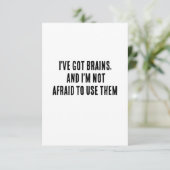 私は脳得を持っていて、それを使うことを恐れていない サンキューカード (スタンド正面)