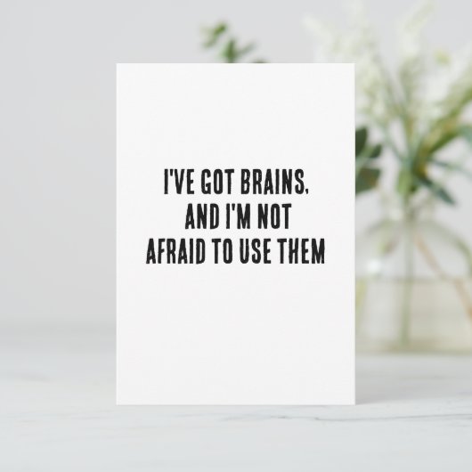 私は脳得を持っていて、それを使うことを恐れていない サンキューカード (スタンド正面)