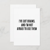 私は脳得を持っていて、それを使うことを恐れていない サンキューカード (正面/裏面)