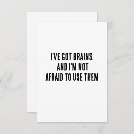 私は脳得を持っていて、それを使うことを恐れていない サンキューカード (正面/裏面)