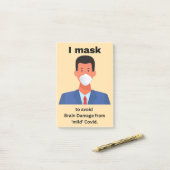 私は脳損傷を避けるためにマスクをする ポストイット (デスク上)