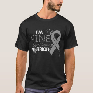 私は脳癌素晴らし戦士認識度羽 Tシャツ