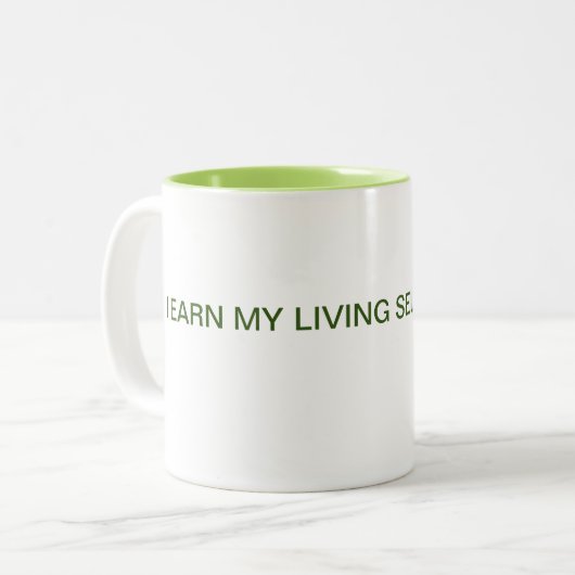 私は腐ったコーヒーカップを売って生計を立てている ツートーンマグカップ (正面左)