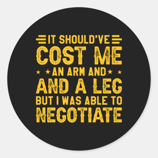 私は腕と脚の腕足を取られた ラウンドシール (正面)