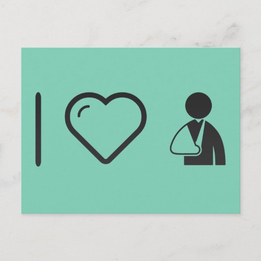 『私は腕を折るのが好き』 ポストカード (正面)