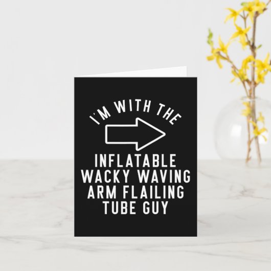 私は膨張可能なワッキーな腕のフレアと一緒にいる カード (黄色い花)