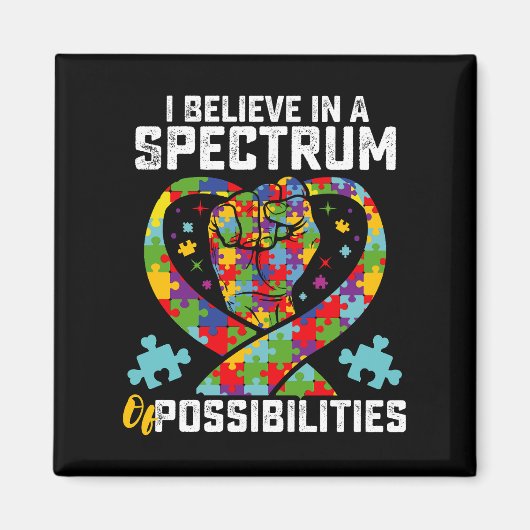 私は自信じ閉症の可能性のスペクトルの中にある マグネット (正面)