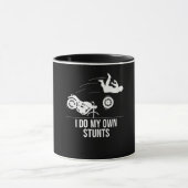 私は自分おもしろいでスタントをやクールるバイクのギフトマン マグカップ (中央)
