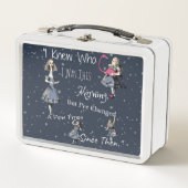 「私は自分が何者か知っていた…」 不思議の国のアリス メタルランチボックス (正面)