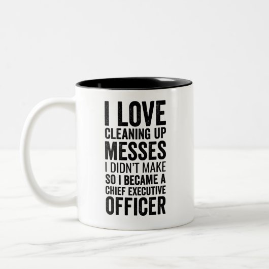 私は自分が作っていないメッセーを片付けるのが大好きだから私はbecam ツートーンマグカップ (左)