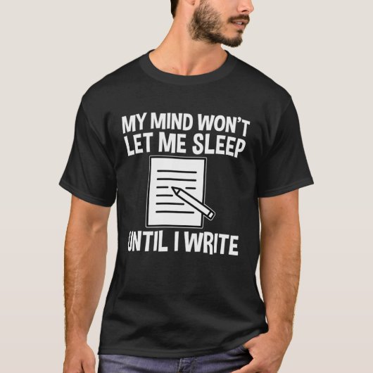 私は自分が寝るまで眠らせてもらった書 Tシャツ (正面)