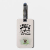 私は自分が猫ではないことを確気に認したい ラゲッジタグ (裏面縦)