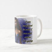 私は自分が誰で、どこに行くかを確信している コーヒーマグカップ (正面右)