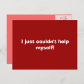 私は自分ででき救済なかった！ ポストカード (正面/裏面)