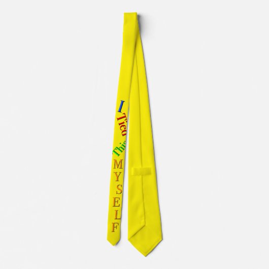 私は自分で首のネクタイを結んだ – おもしろい ネクタイ (裏面)