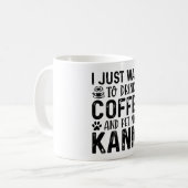 私は自分のカンニを飼いたい コーヒーマグカップ (正面左)