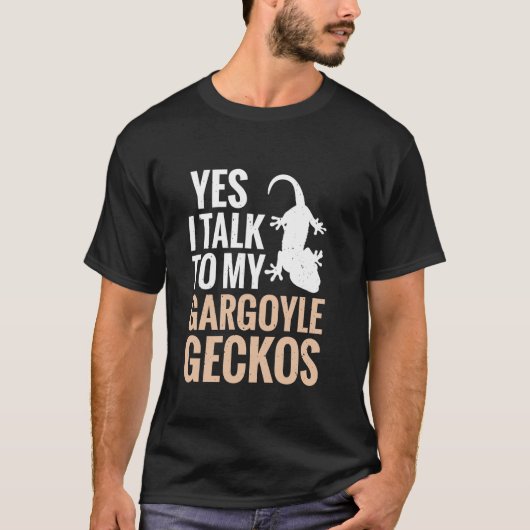 私は自分のガーゴイル+ヤモリと話します Tシャツ (正面)